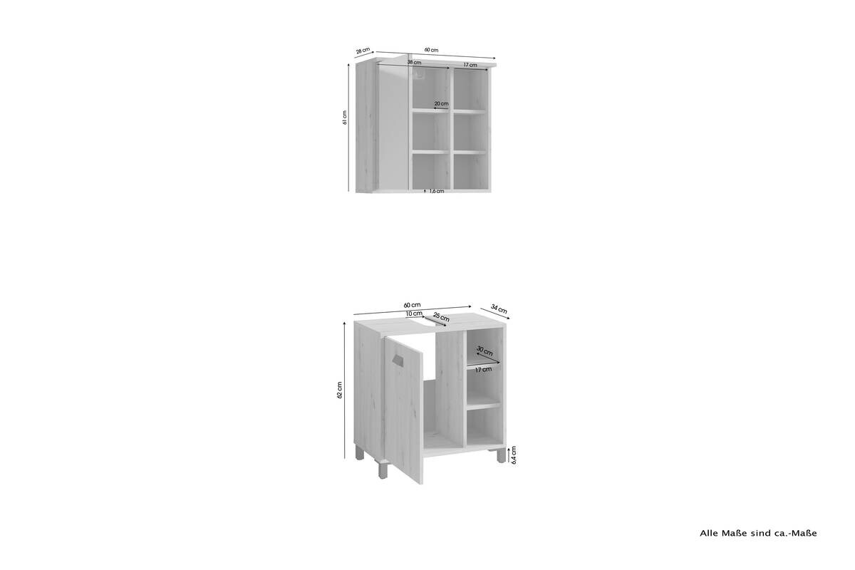 Badezimmer-Set WELLNESS, Set 2-tlg. weiß
