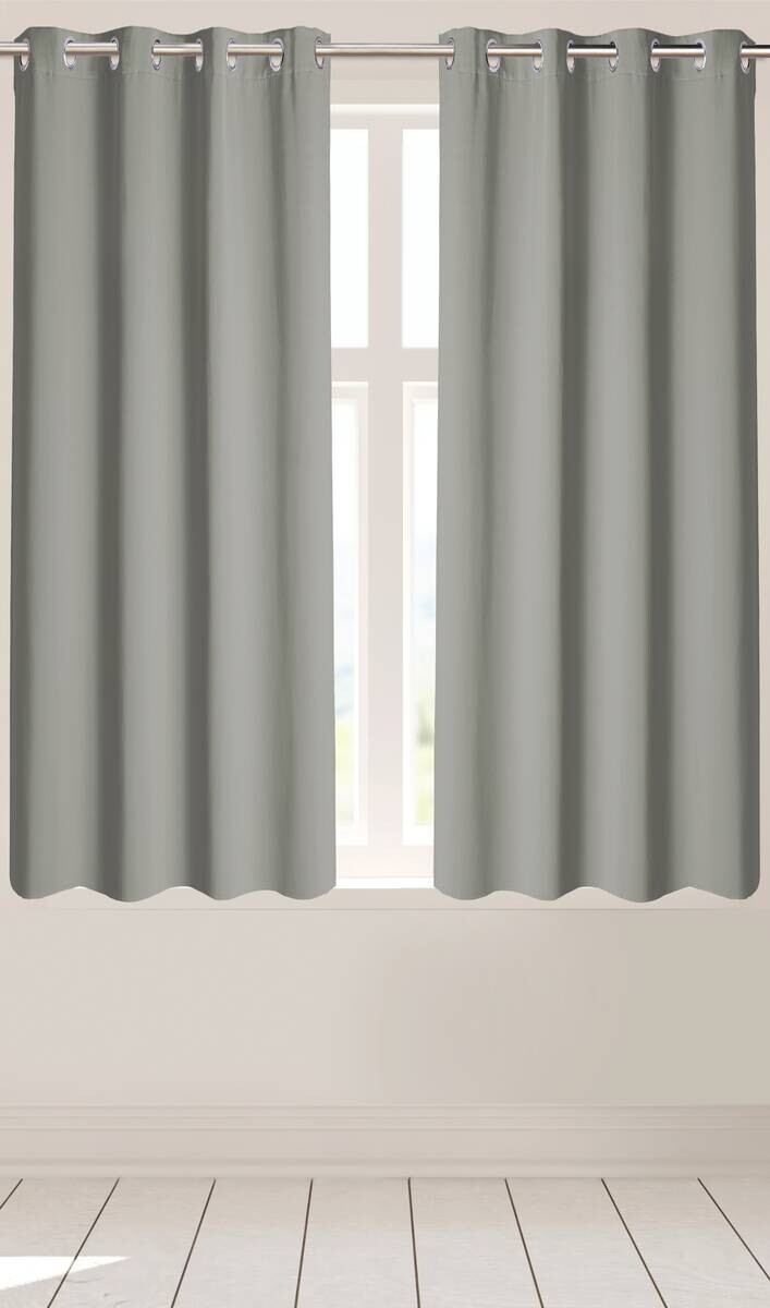 Ösenvorhang Verona silber B/L: ca. 140x175 cm