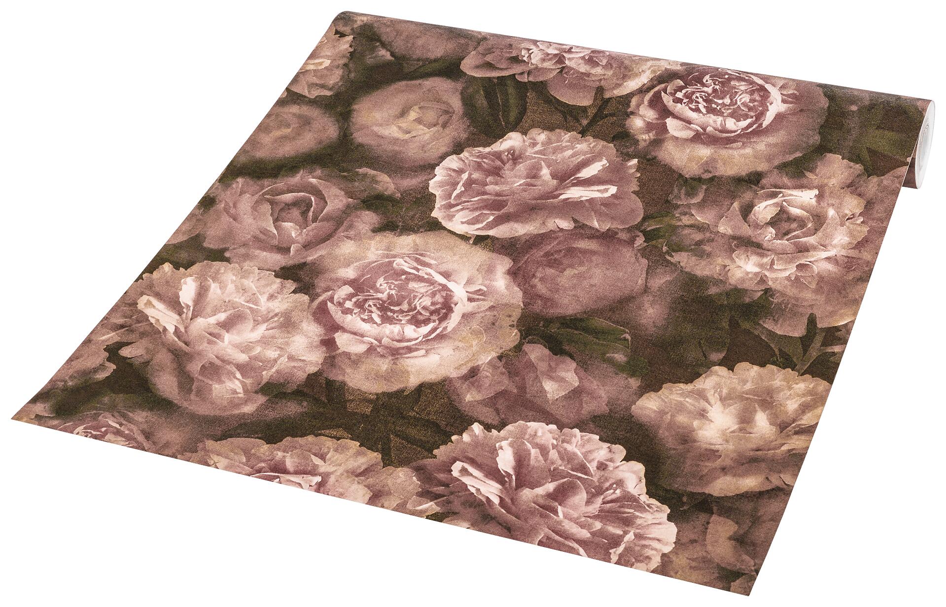 Vliestapete Rosen altrosa B/L: ca. 53x1005 cm