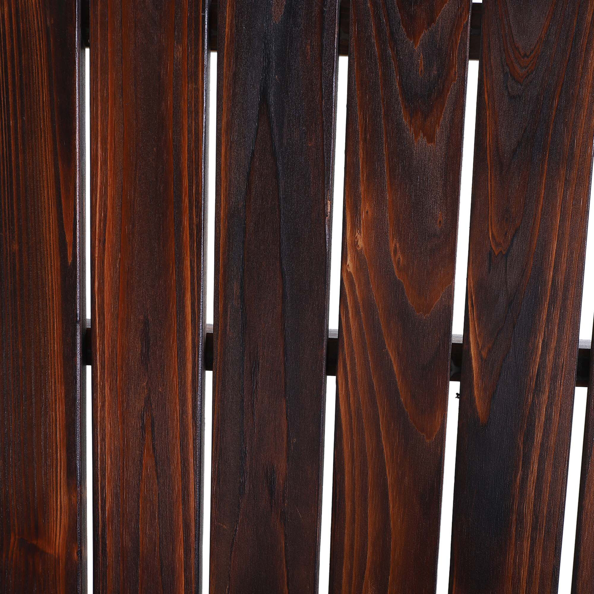 Outsunny Gartenstuhl mit Becherhalter braun Holz B/H/T: ca. 97x93x72,5 cm