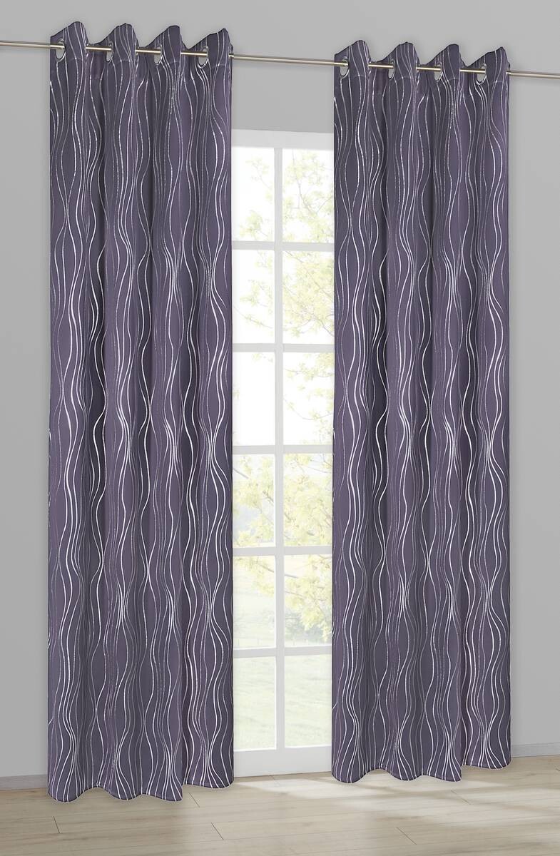 Verdunklungsvorhang Monaco grau B/L: ca. 135x245 cm