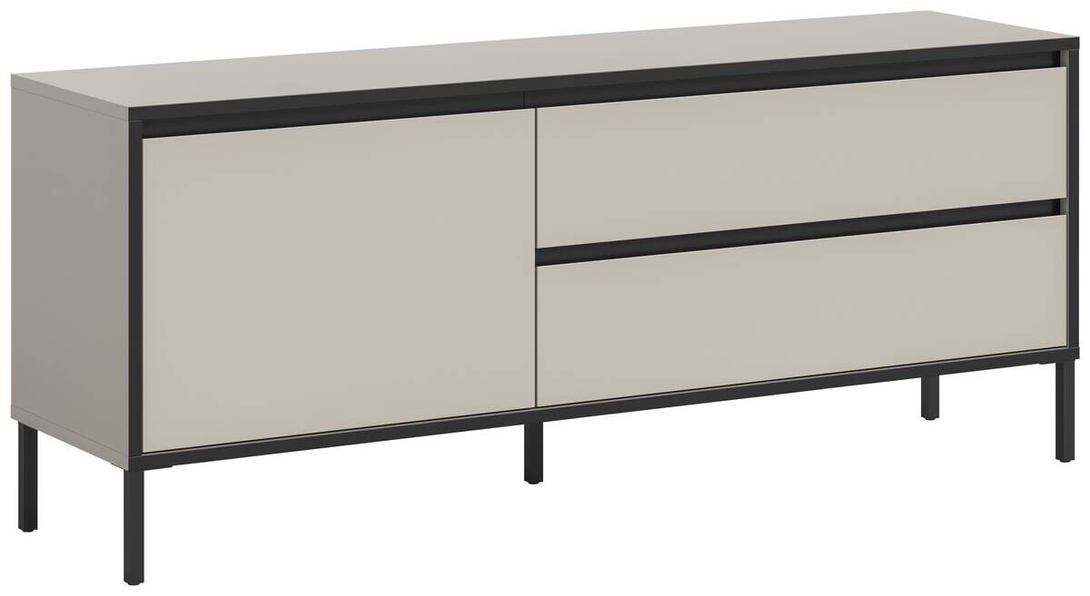 Lowboard Tron Kaschmirgrau Nachbildung schwarz B/H/T: ca. 150x62x38 cm