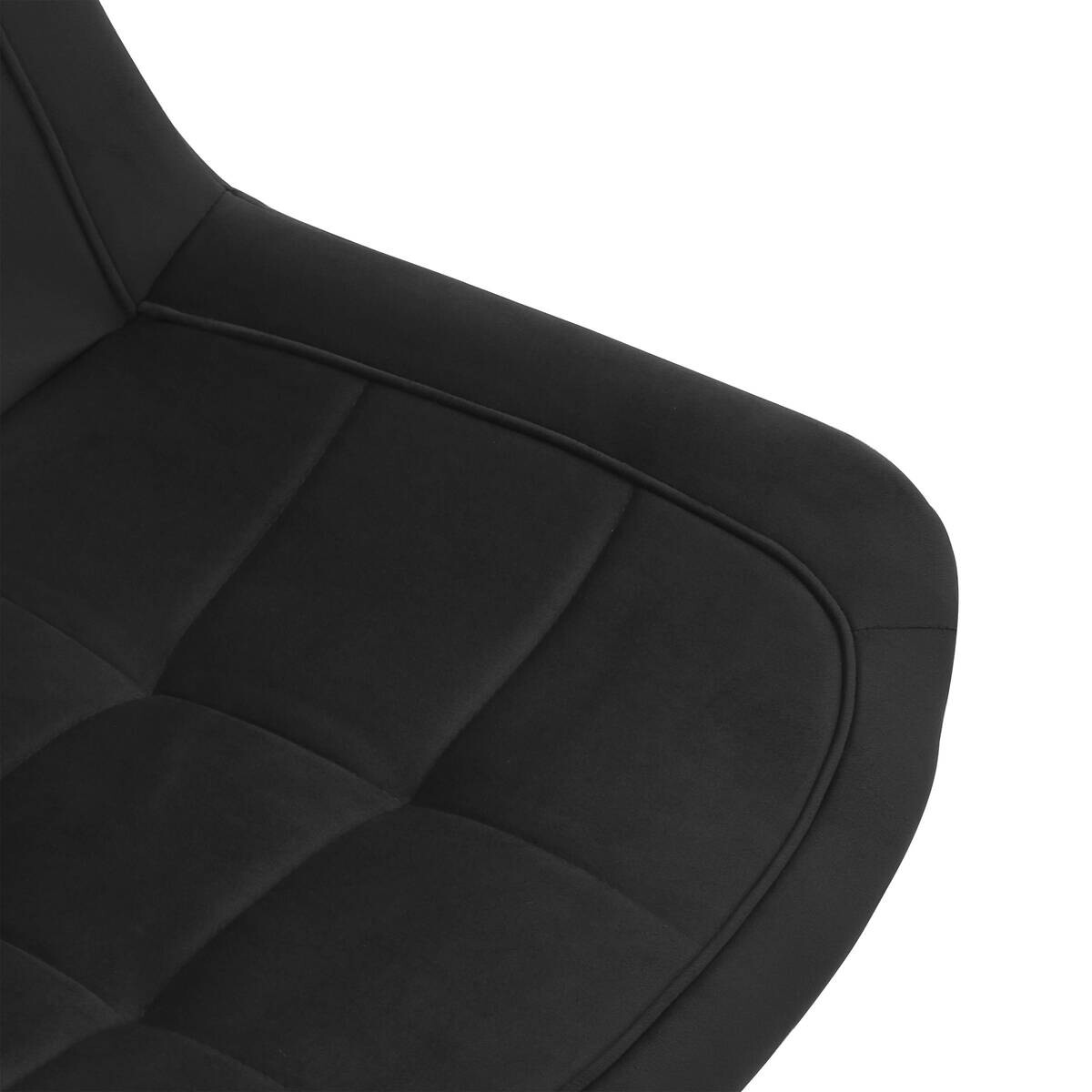 Stuhl KIRA schwarz Samtoptik B/H/T: ca. 59,5x82,5x49 cm