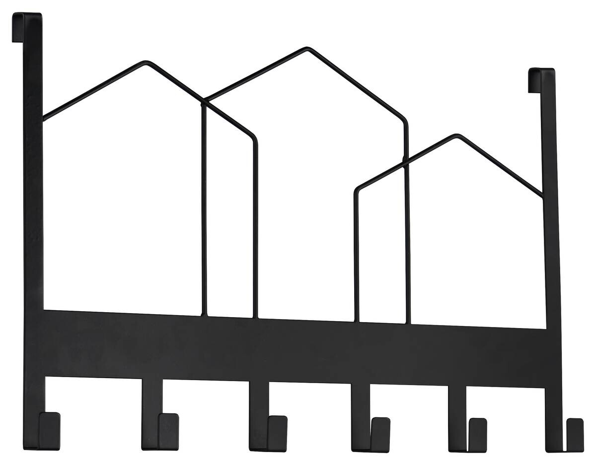 Türgarderobe Chalotte schwarz Metall B/H/T: ca. 48x33x2 cm