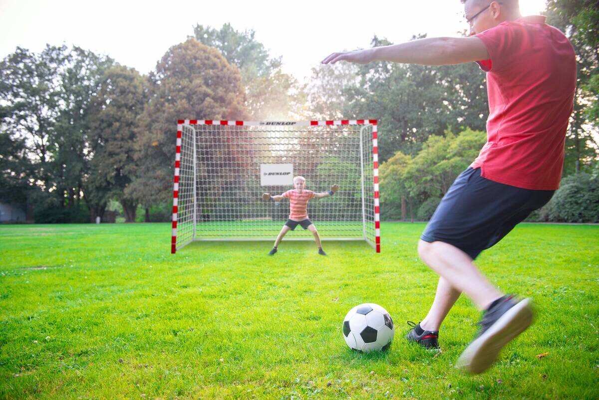 Dunlop Fußballtor rot B/H/L: ca. 200x110x300 cm