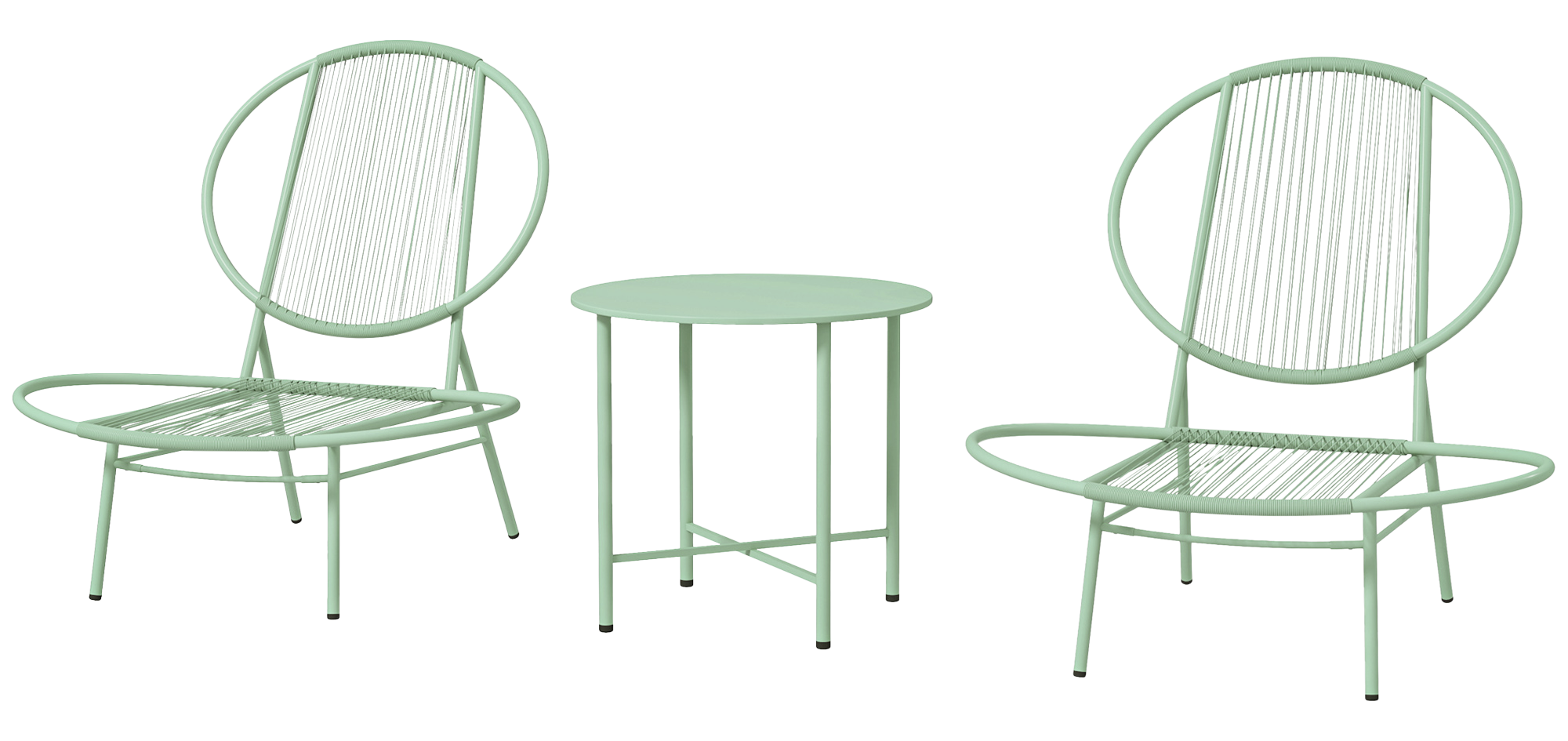 Outsunny Bistro-Set grün Stahl B/H/L: ca. 68x78x74 cm
