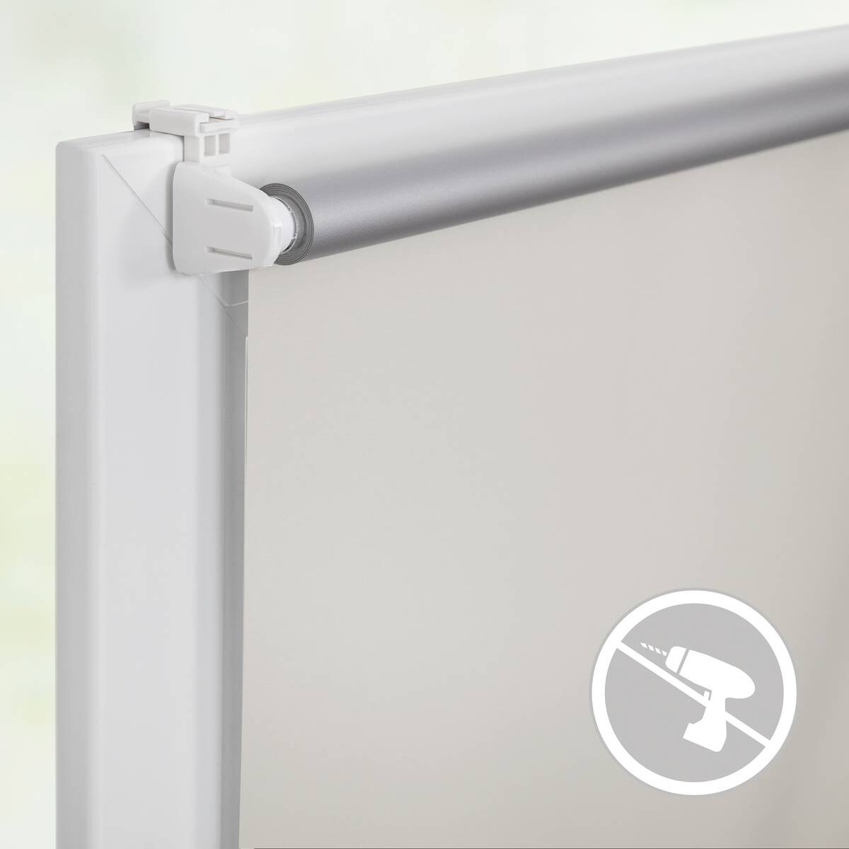 LICHTBLICK Thermo Klebe-/Klemmrollo Verdunklungsqualität creme B/L: ca. 110x150 cm