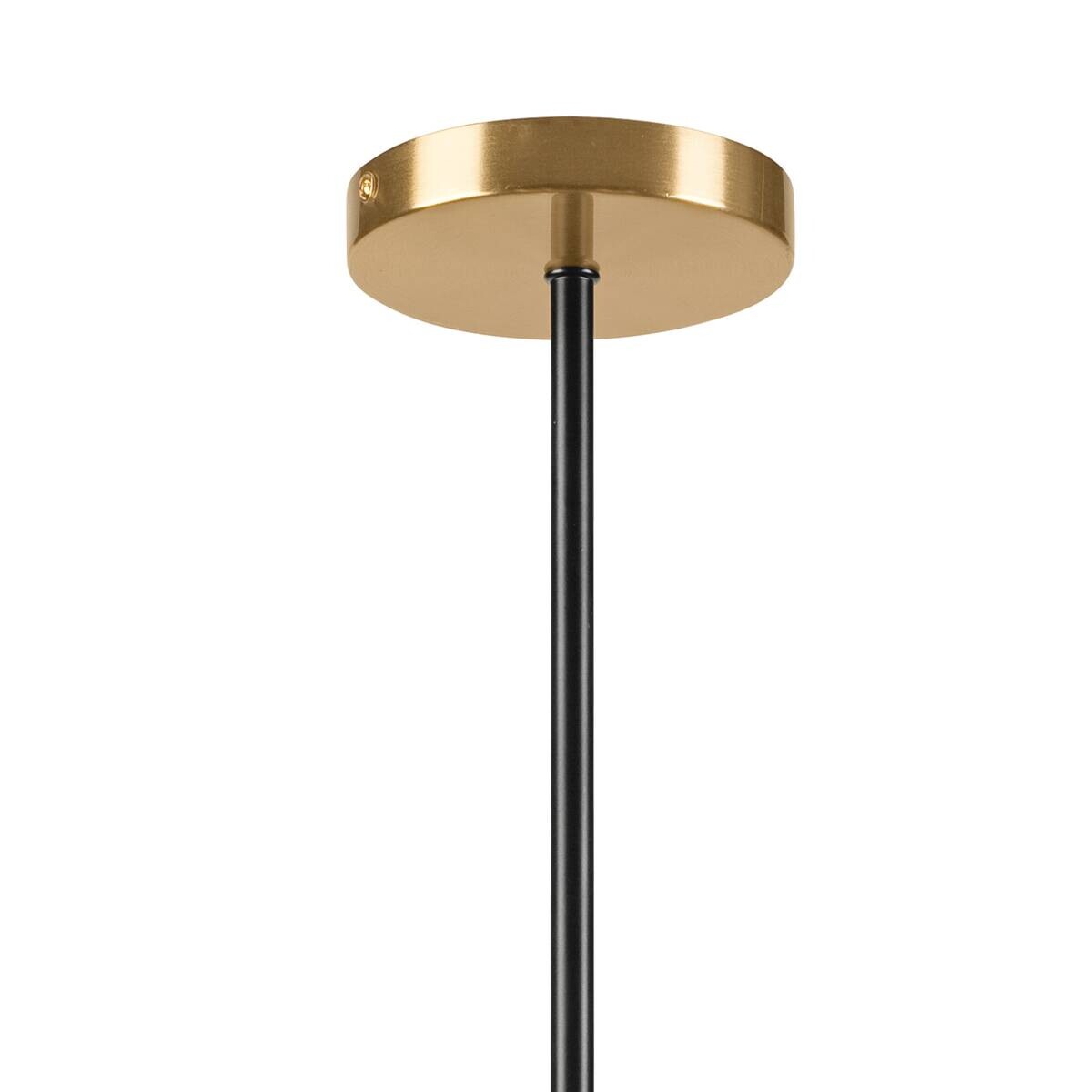 Lamkur Pendelleuchte GEORGIA 49298 gold schwarz Stahl Glas H/L: ca. 48,5x66 cm E27 7 Brennstellen