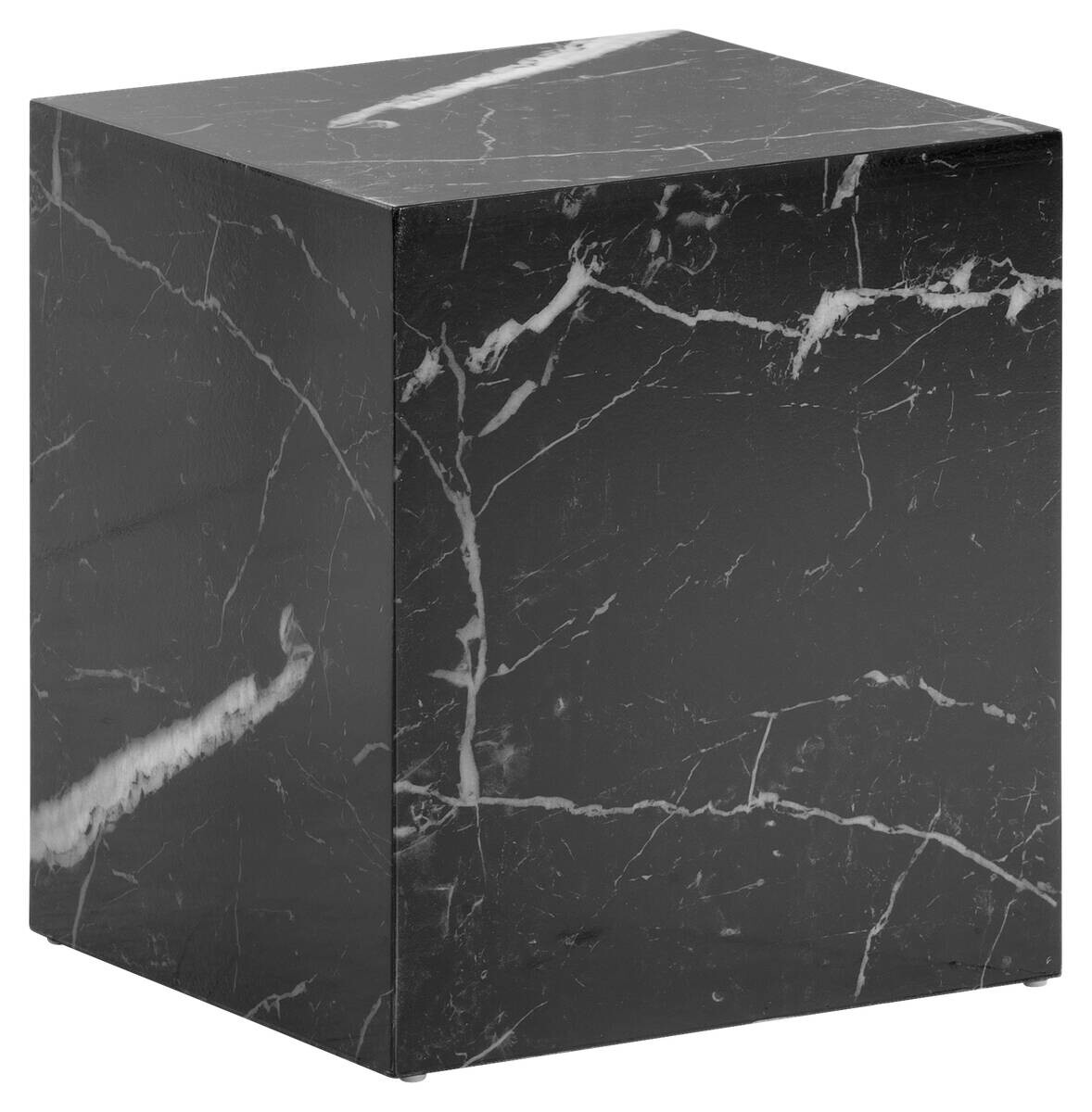 Wohnling Couchtisch schwarz Marmor B/H/T: ca. 40x45x40 cm