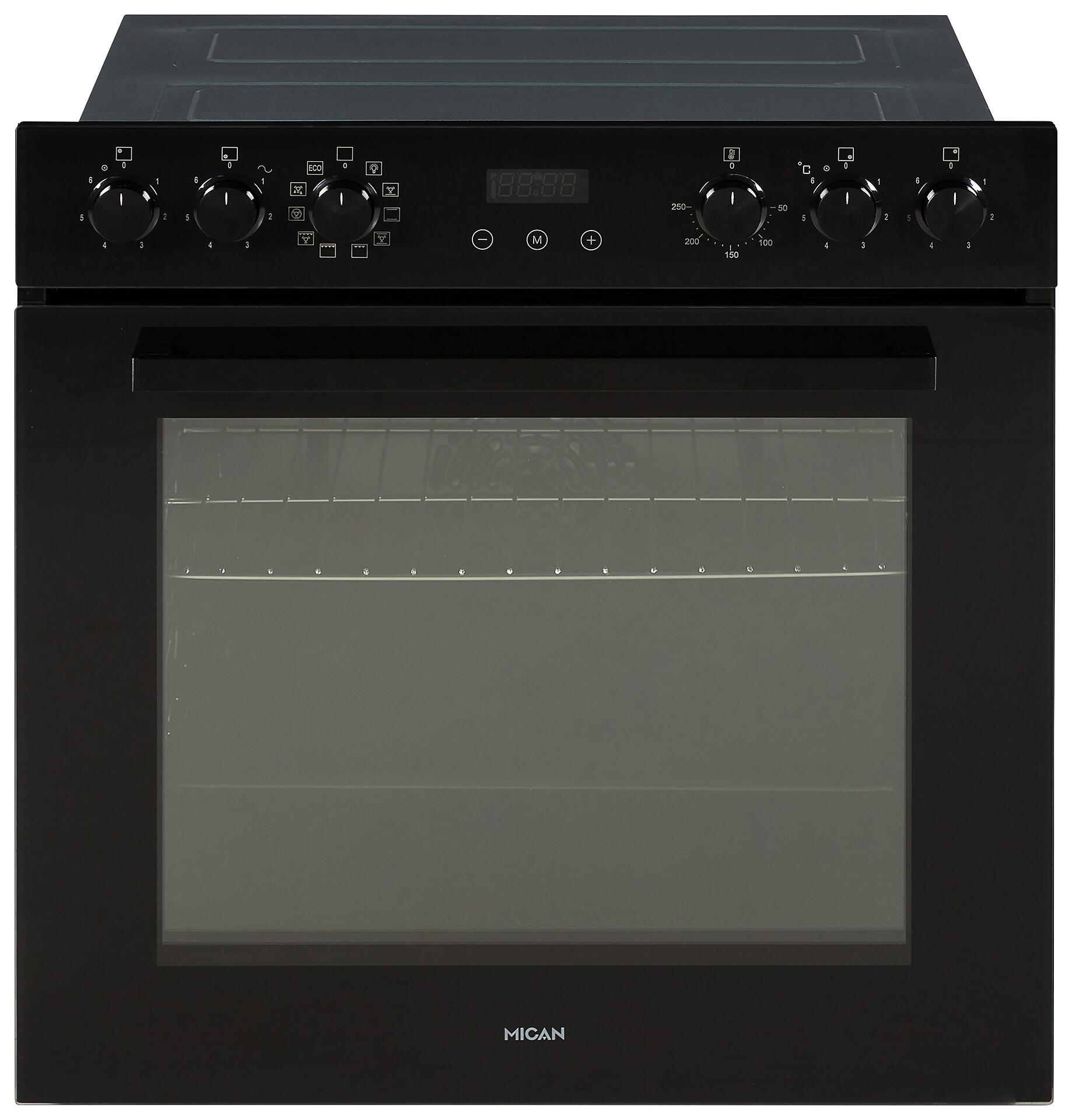 Mican Einbauherdset HSHDB73S schwarz B/H/T: ca. 59,5x59,5x57,5 cm