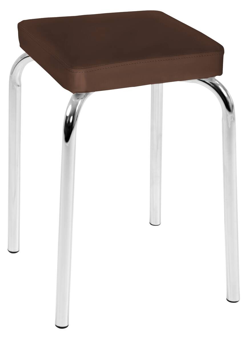 Stapelhocker Sandra braun Kunstleder B/H/T: ca. 31x46x31 cm