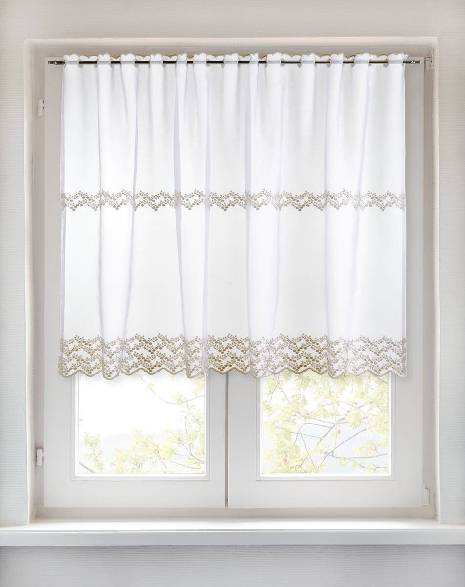 POCOline Scheibengardine Petra weiß B/L: ca. 110x140 cm