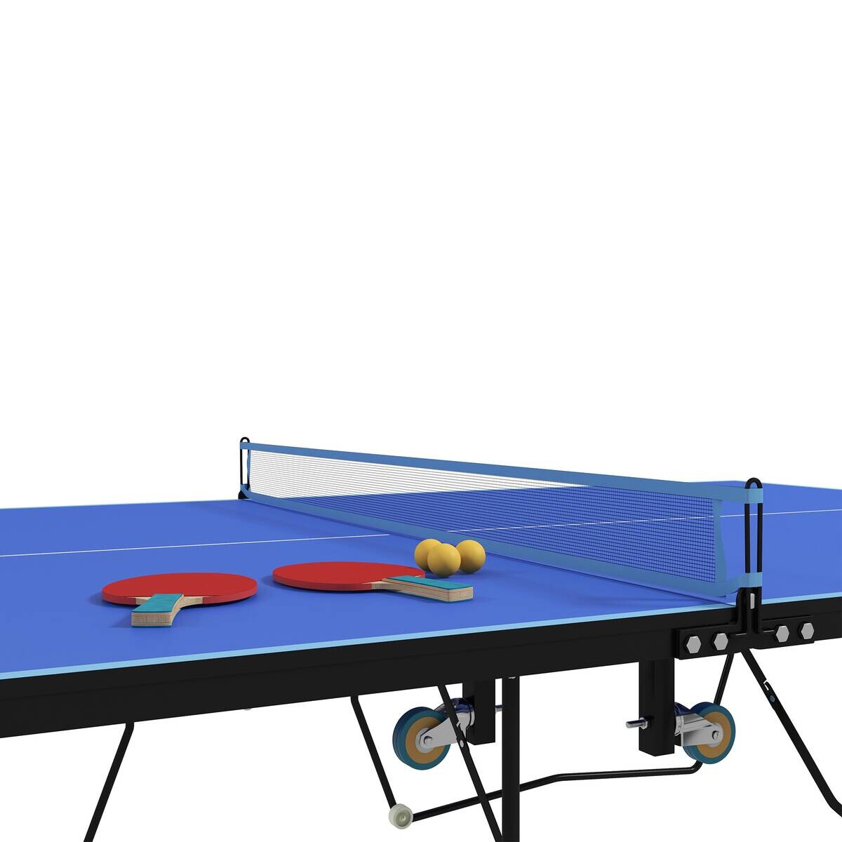 SPORTNOW Tischtennisplatte blau Stahl B/H/L: ca. 152,5x76x274 cm