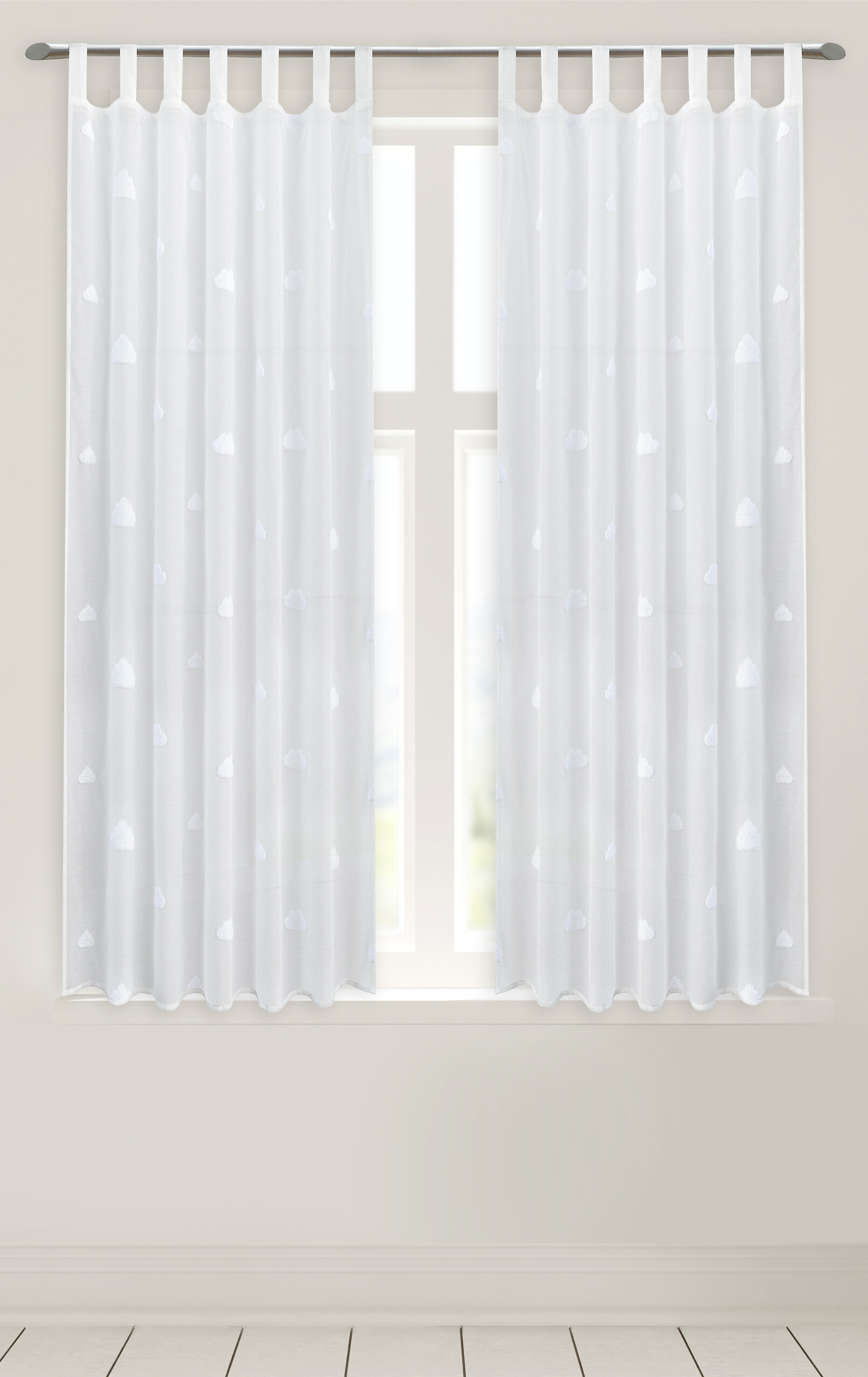 POCOline Kombivorhang Clouds champagner B/L: ca. 140x175 cm