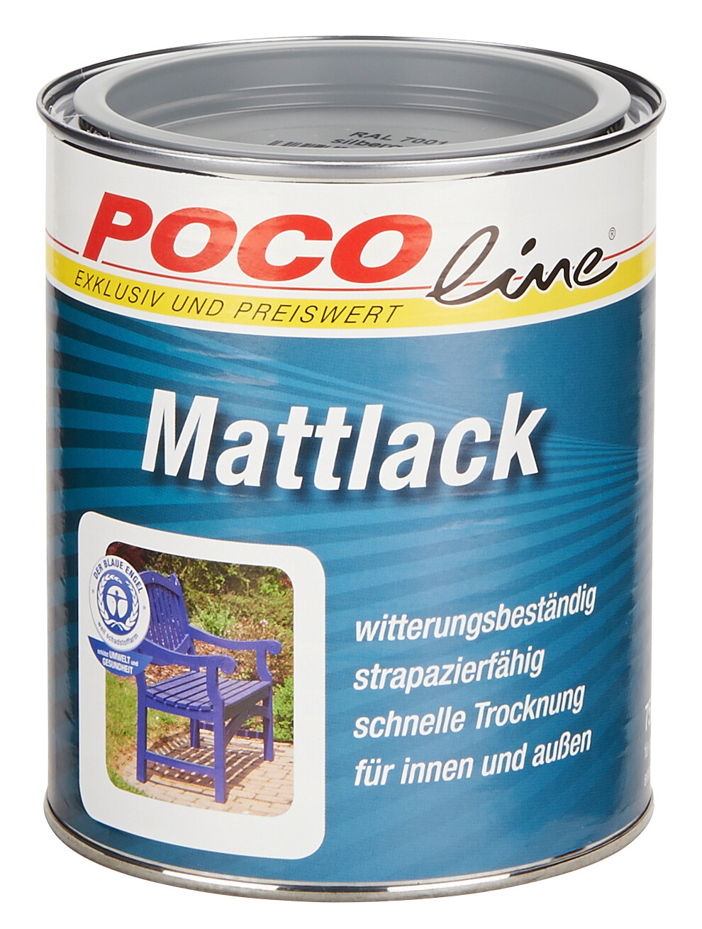 POCOline Acyl Buntlack Silbergrau matt ca. 0,75 l