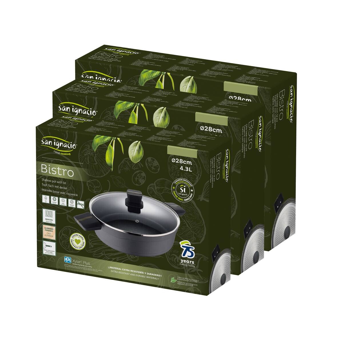 SAN IGNACIO Topfset BISTRO silber Aluminium 3 tlg.