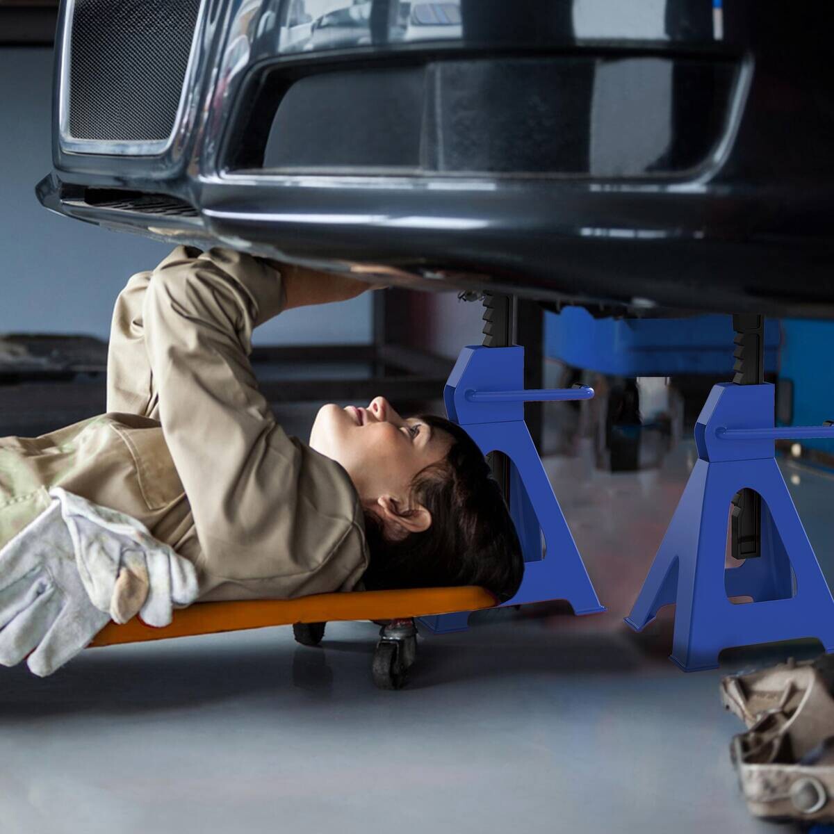 HOMCOM Unterstellbock B/H/L: ca. 24x60x27 cm