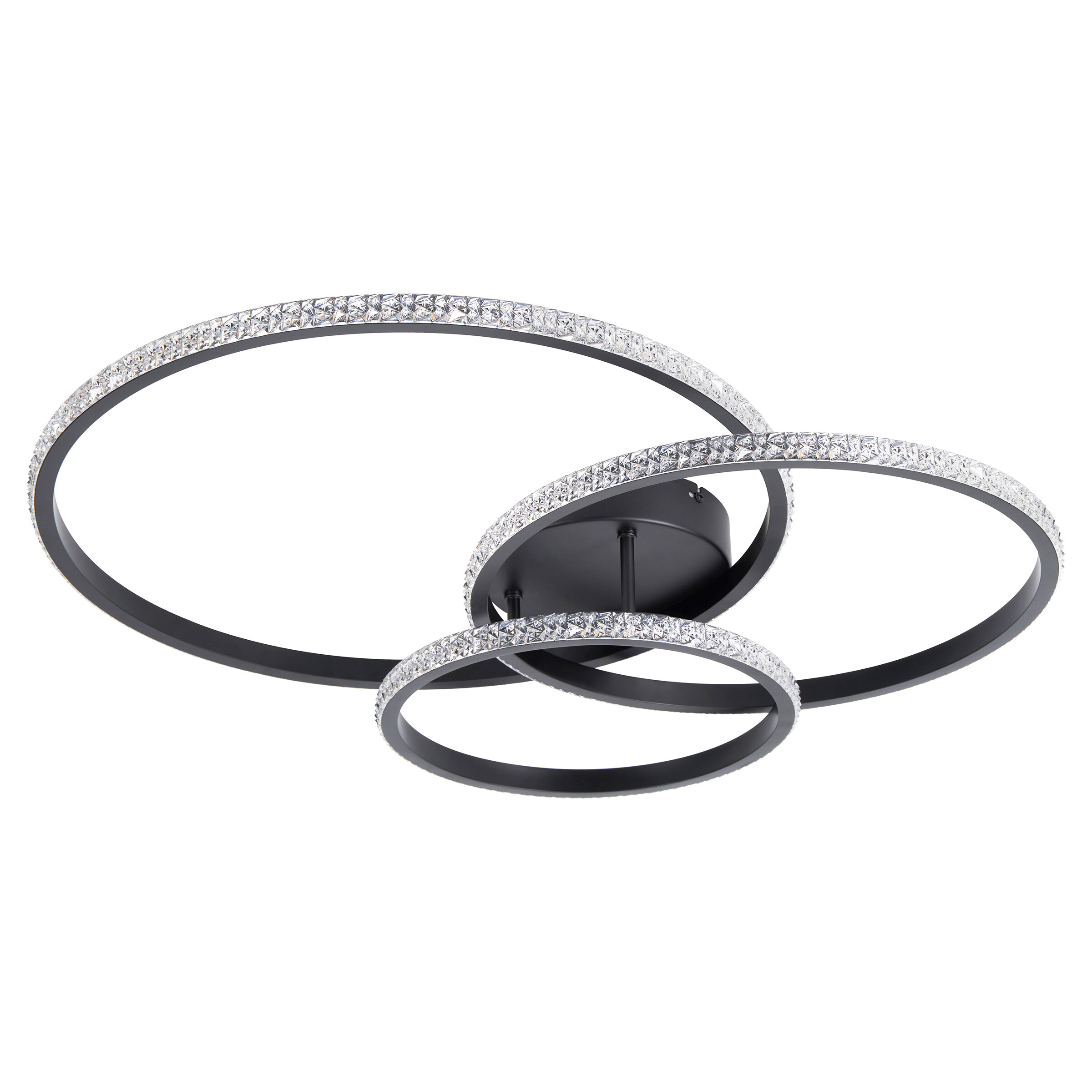 POCOline LED-Deckenleuchte Mica mattschwarz Metall Acryl B/H/L: ca. 50x12,5x77,5 cm