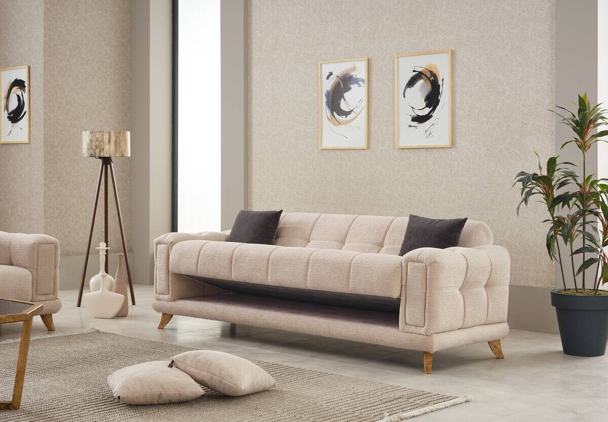 Sofa 3-2-1 Rixos beige Webstoff