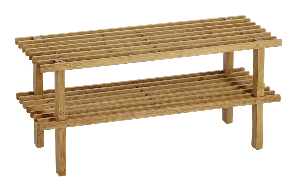 Zeller Schuhregal natur Bambus B/H/T: ca. 70x30x26 cm Zeller Schuhregal natur Bambus B/H/T: ca. 70x30x26 cm