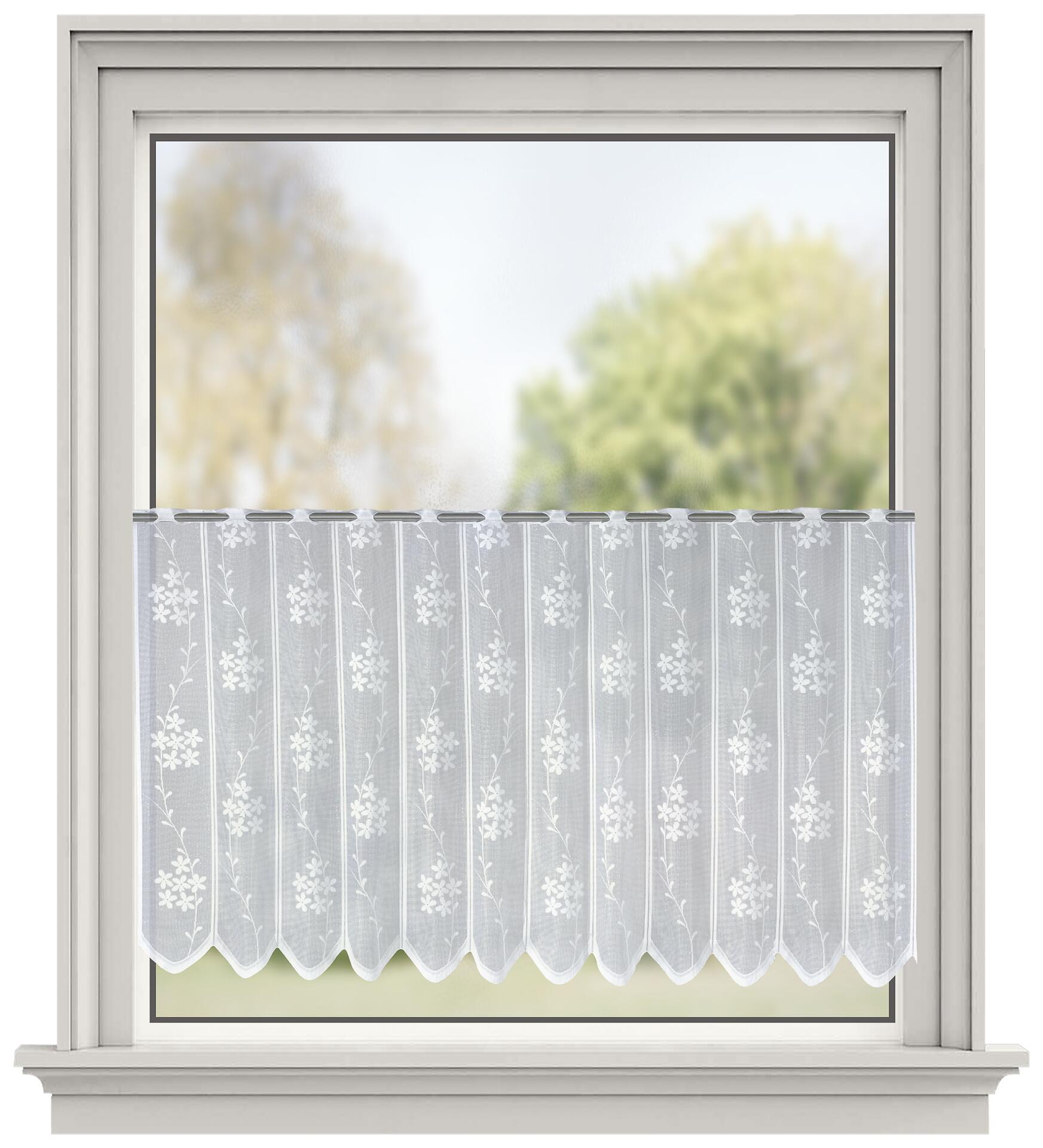 Sensation Scheibengardine weiß B/L: ca. 145x90 cm