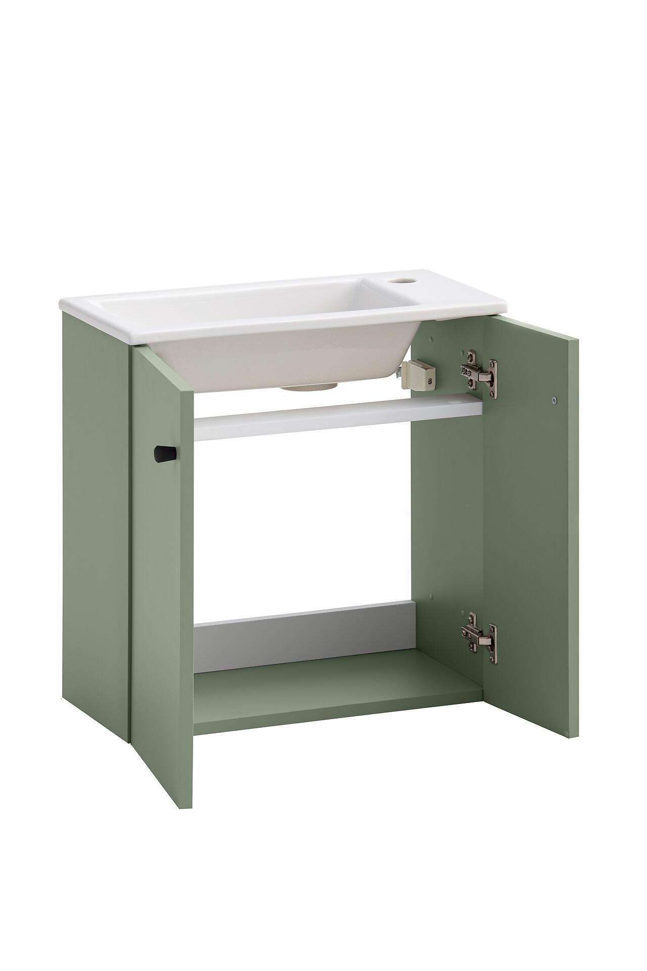 Waschbeckenunterschrank Ebba Pistazie B/H/T: ca. 50x51,4x25 cm