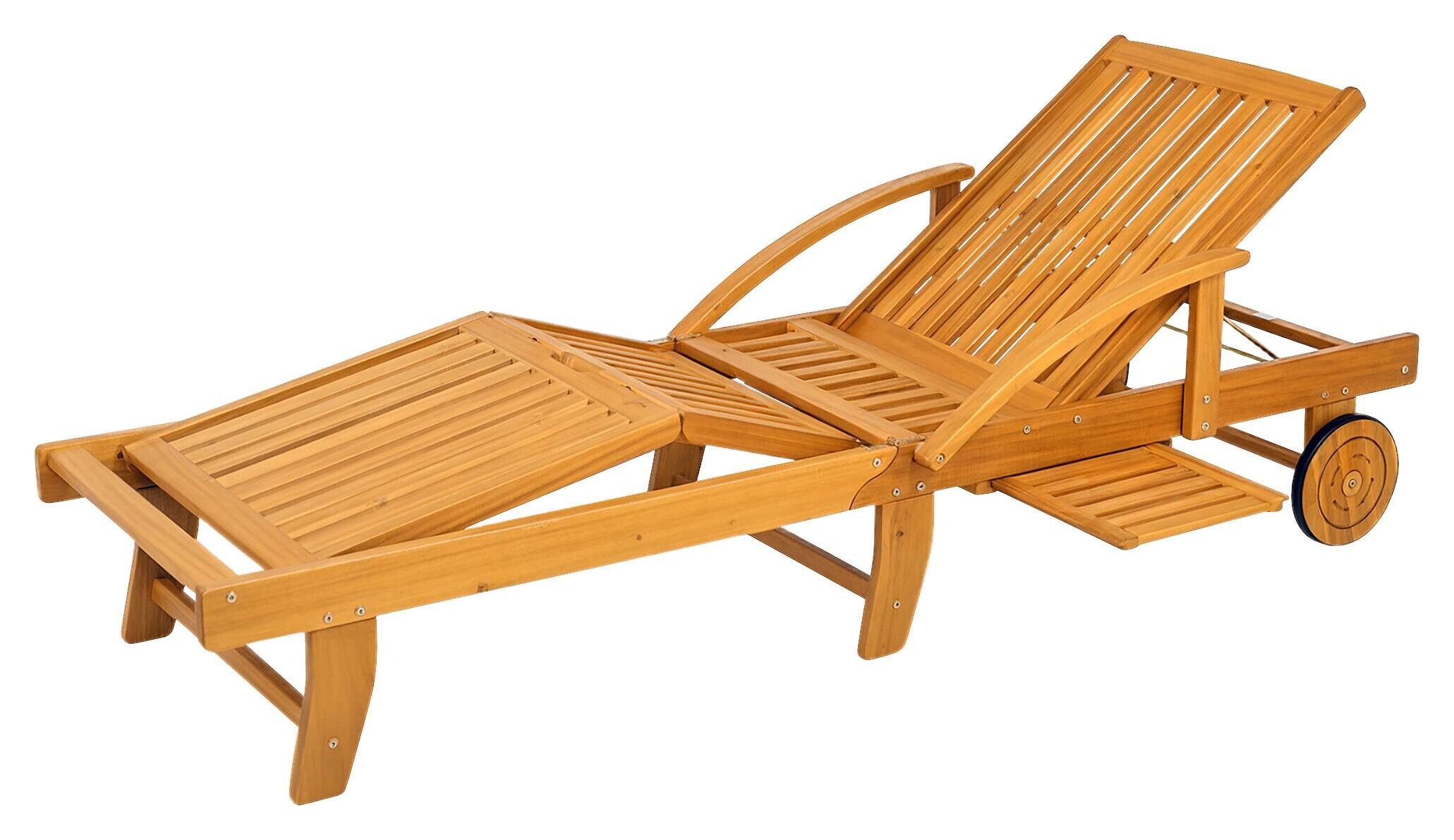 Outsunny klappbare Gartenliege taupe B/H/L: ca. 69x85x165 cm