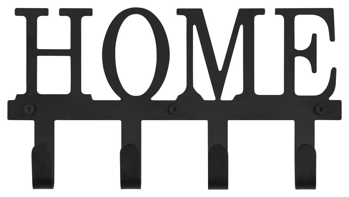 Garderobenleiste Nicole schwarz Metall B/H/T: ca. 25x13x5 cm