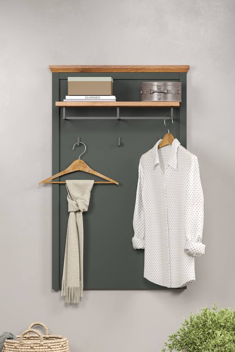 Garderobenpaneel Stanton tannengrün Eiche Evoke Coast Nachbildung B/H/T: ca. 77x123x28 cm