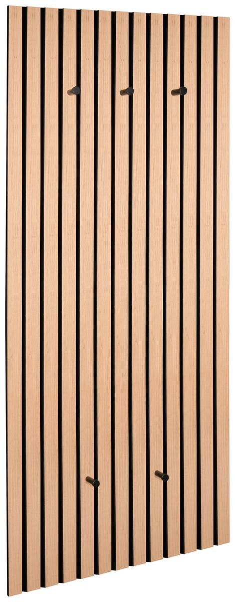 Wandgarderobe Grace Eiche Artisan Nachbildung schwarz B/H/T: ca. 50x125x7 cm