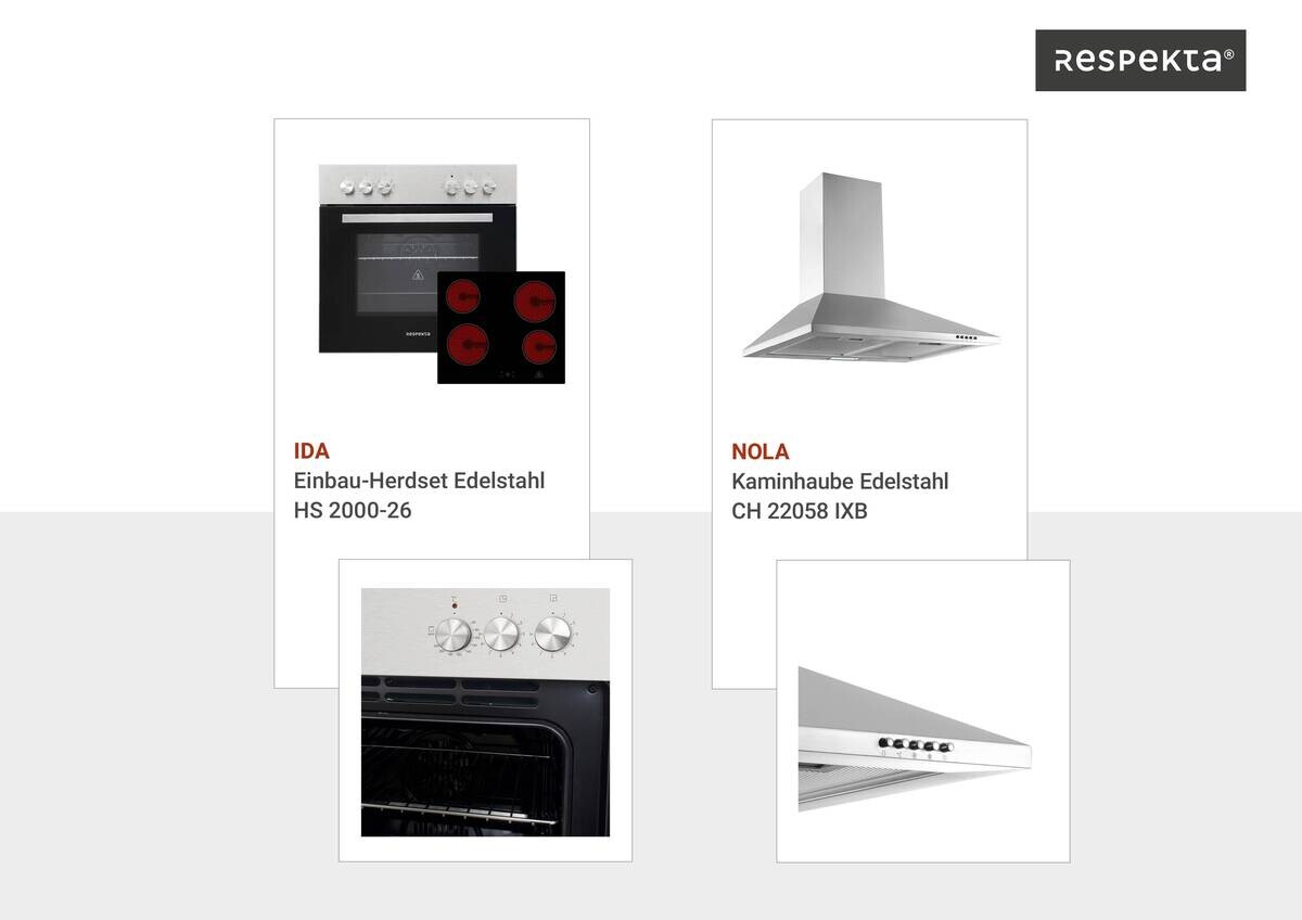 Respekta Küchenblock Merle weiß B/H/T: ca. 310x200x60 cm