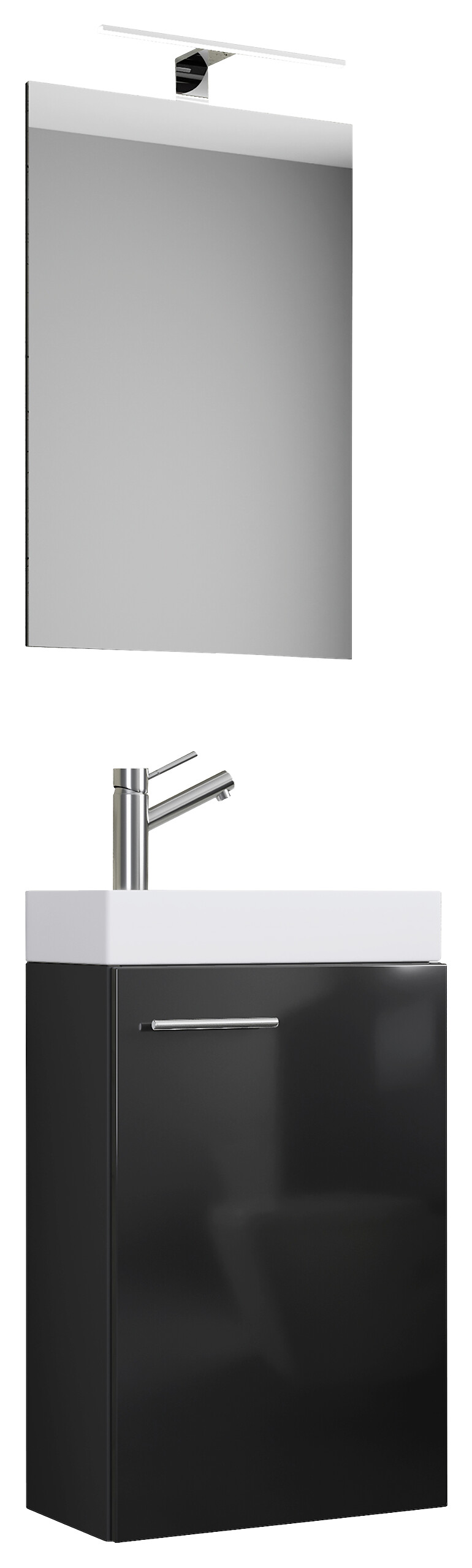 Waschplatz 4tlg-Slito schwarz weiß B/H/T: ca. 41x135x22 cm Waschplatz 4tlg-Slito schwarz weiß B/H/T: ca. 41x135x22 cm