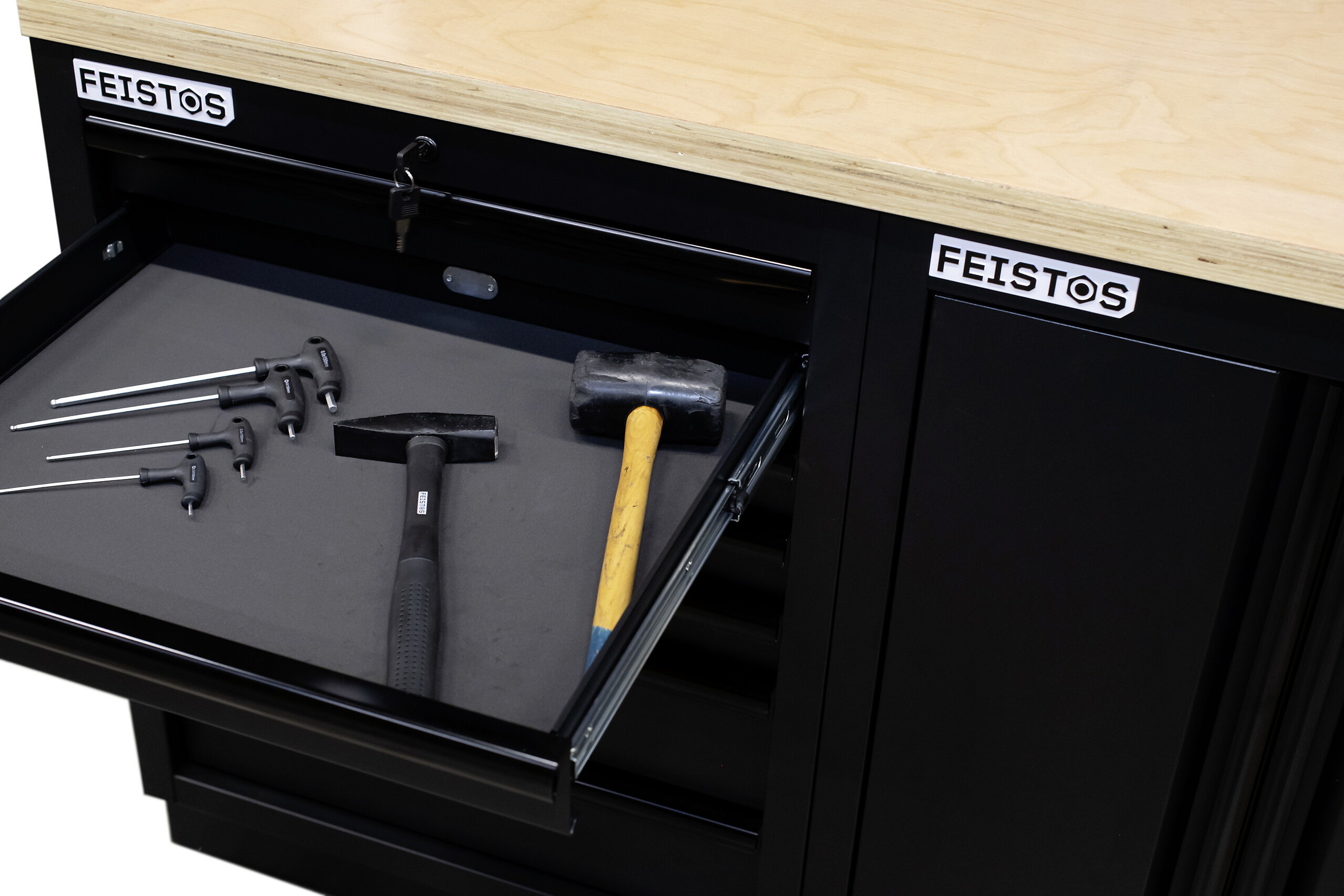 Werkzeugschrank EOS Blackline schwarz B/H/L: ca. 204x200x61 cm