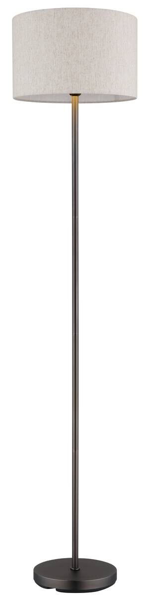 GLOBO Stehleuchte creme schwarz Metall Leinen H/D: ca. 160x35 cm E27 1 Brennstellen