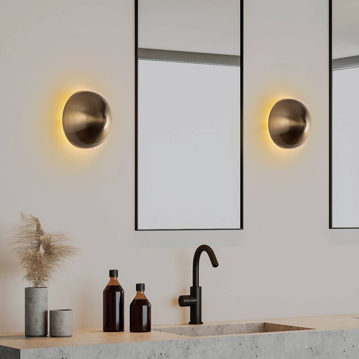 Opviq Wandleuchte gold Metall B/H/L: ca. 20x16x20 cm G9 1 Brennstellen