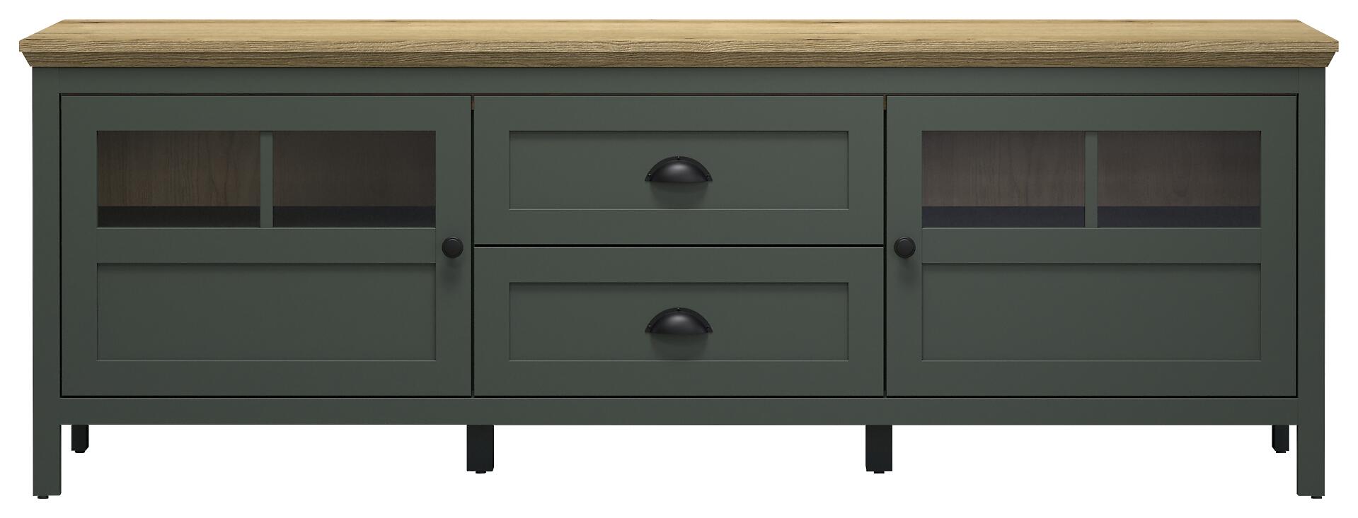 Lowboard Stanton tannengrün Eiche Evoke Coast Nachbildung B/H/T: ca. 184x64x45 cm