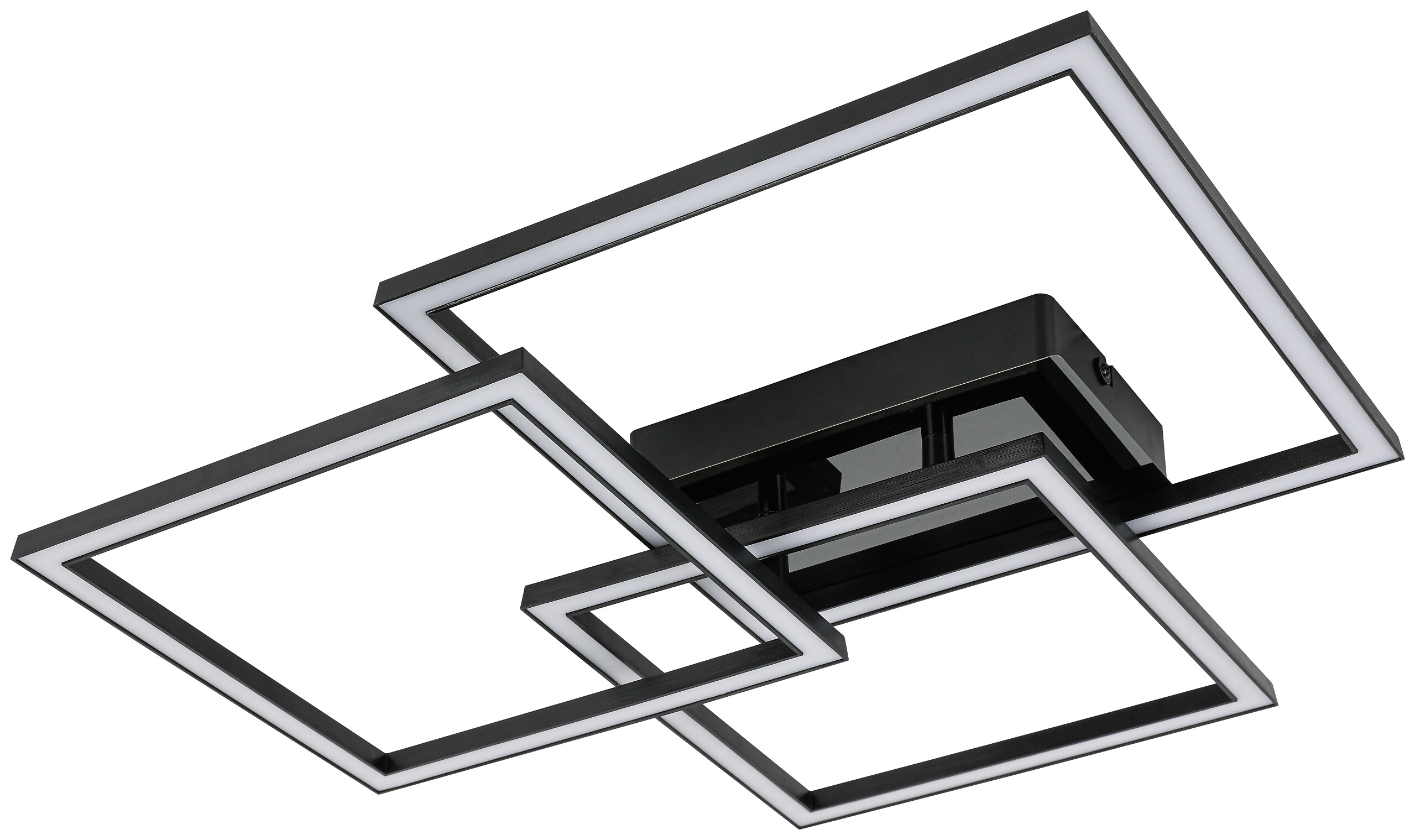 Nolo LED-Deckenleuchte Triple schwarz Kunststoff B/H/T: ca. 49,5x45x8 cm