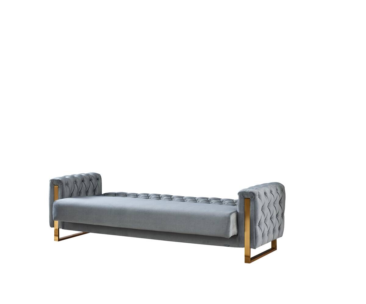 Schlafsofa Crystal braun grau B/H/T: ca. 235x86x87 cm