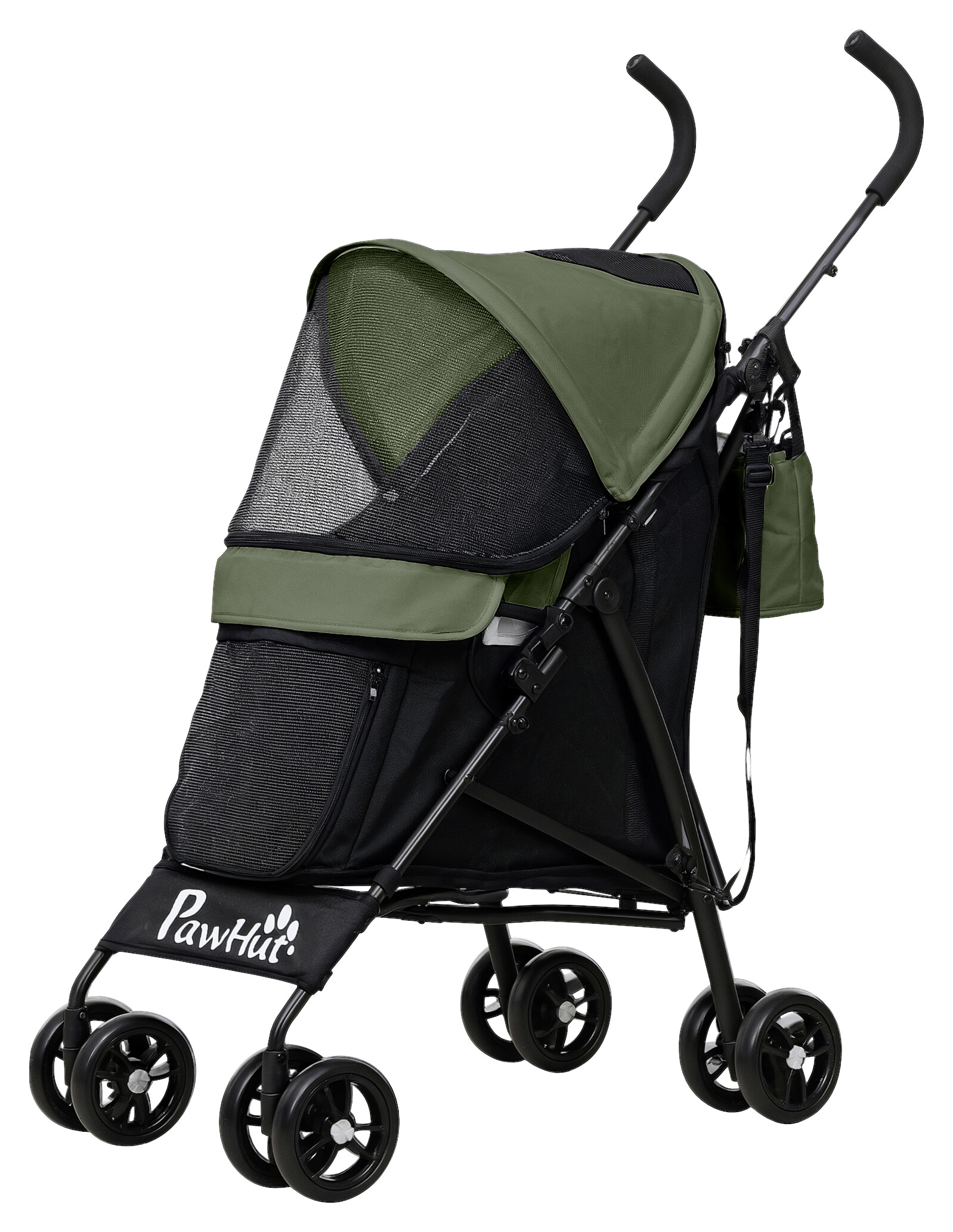 PawHut Hundewagen dunkelgrün Stahl B/H/L: ca. 44x103x76 cm