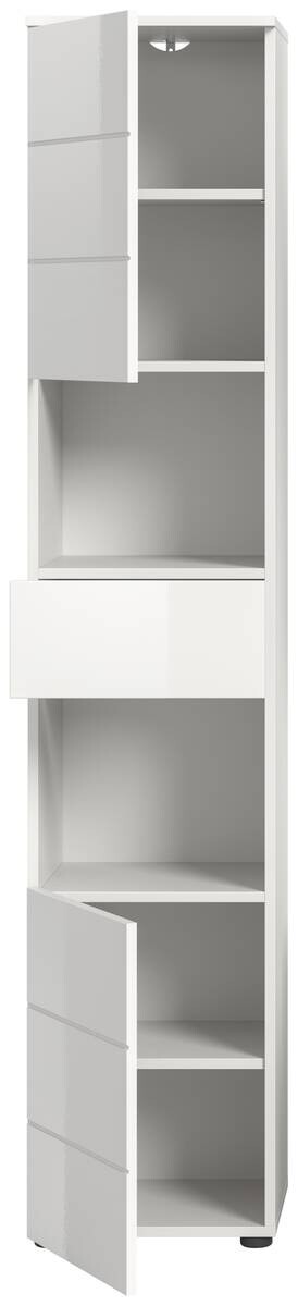 Badhochschrank VIRA weiß weiß Hochglanz B/H/T: ca. 38x190x34 cm