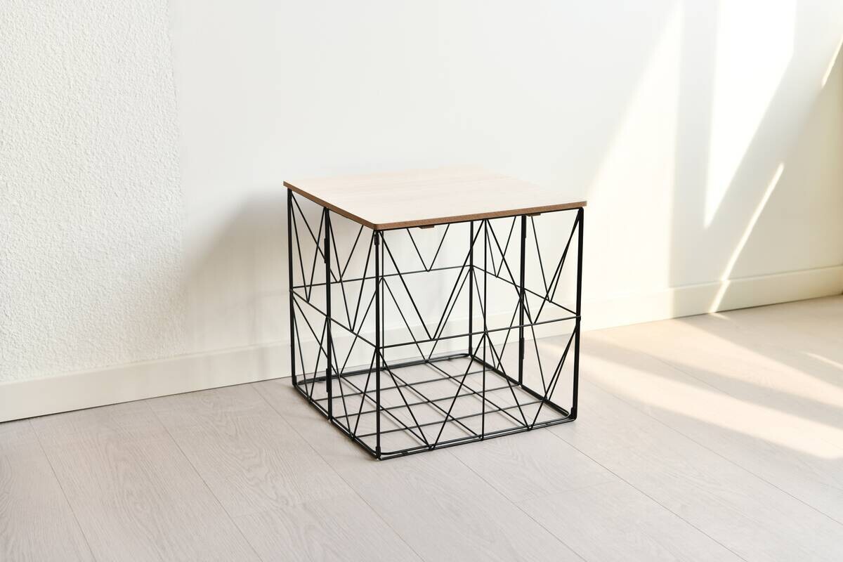 POCOline Beistelltisch schwarz Metall