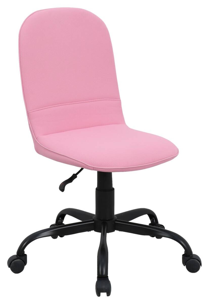 Drehstuhl TROLLY schwarz pink Metall Stoff