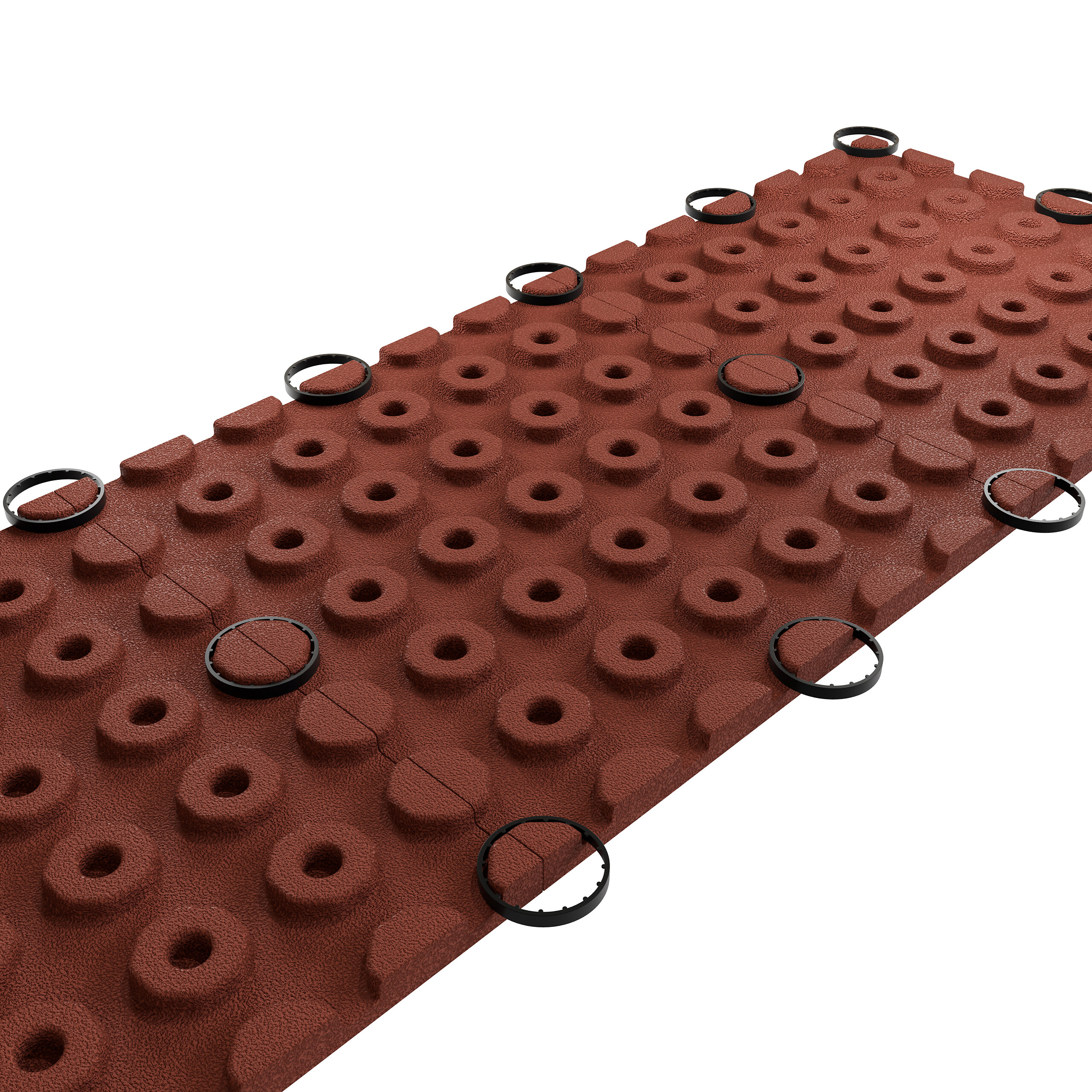 Anti-Trauma Play Bodenfliesen rot B/L: ca. 40x40 cm