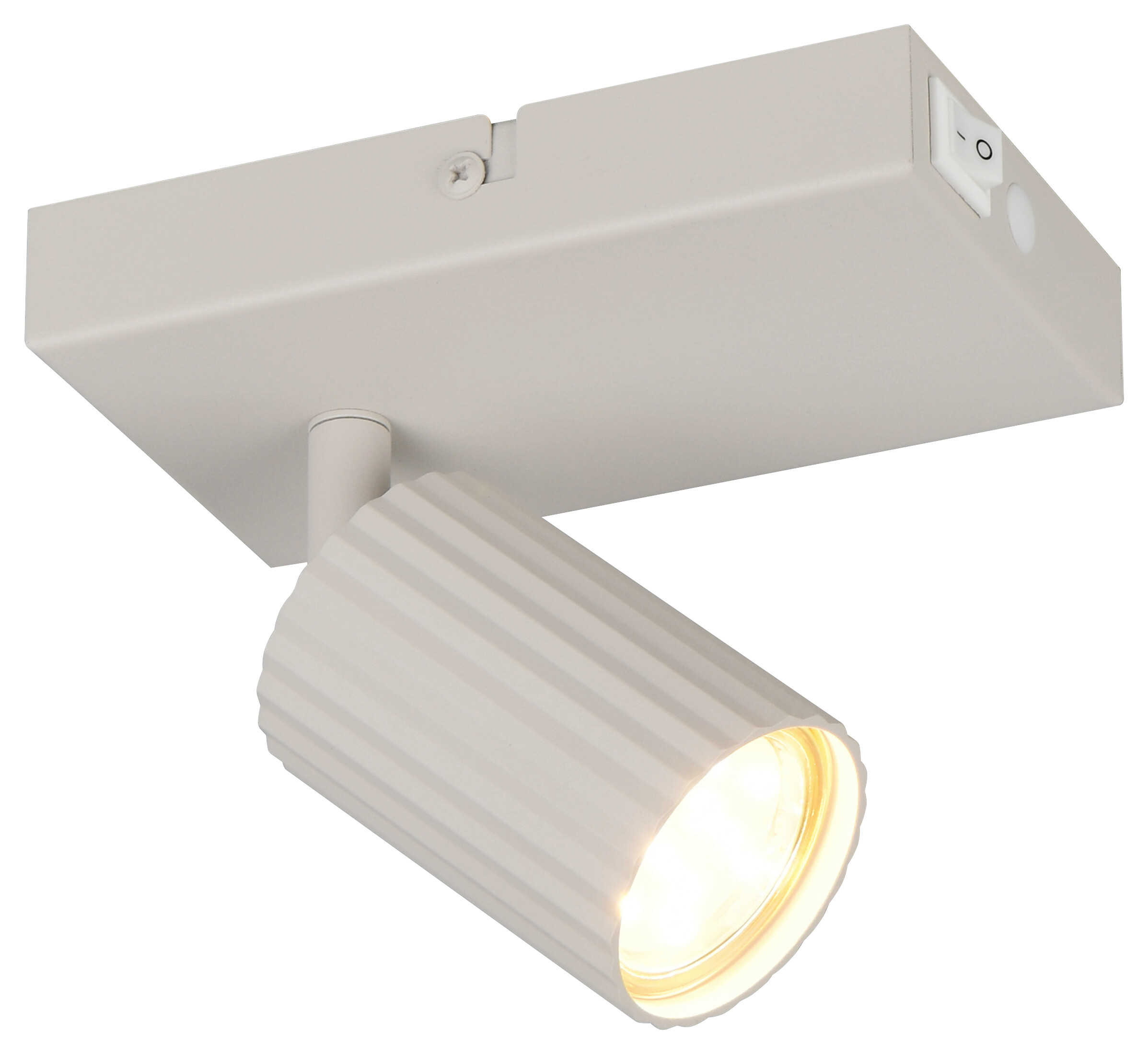 Reality Leuchten Spots Soka grau Metall B/H/L: ca. 9x15x14,5 cm GU10 1 Brennstellen