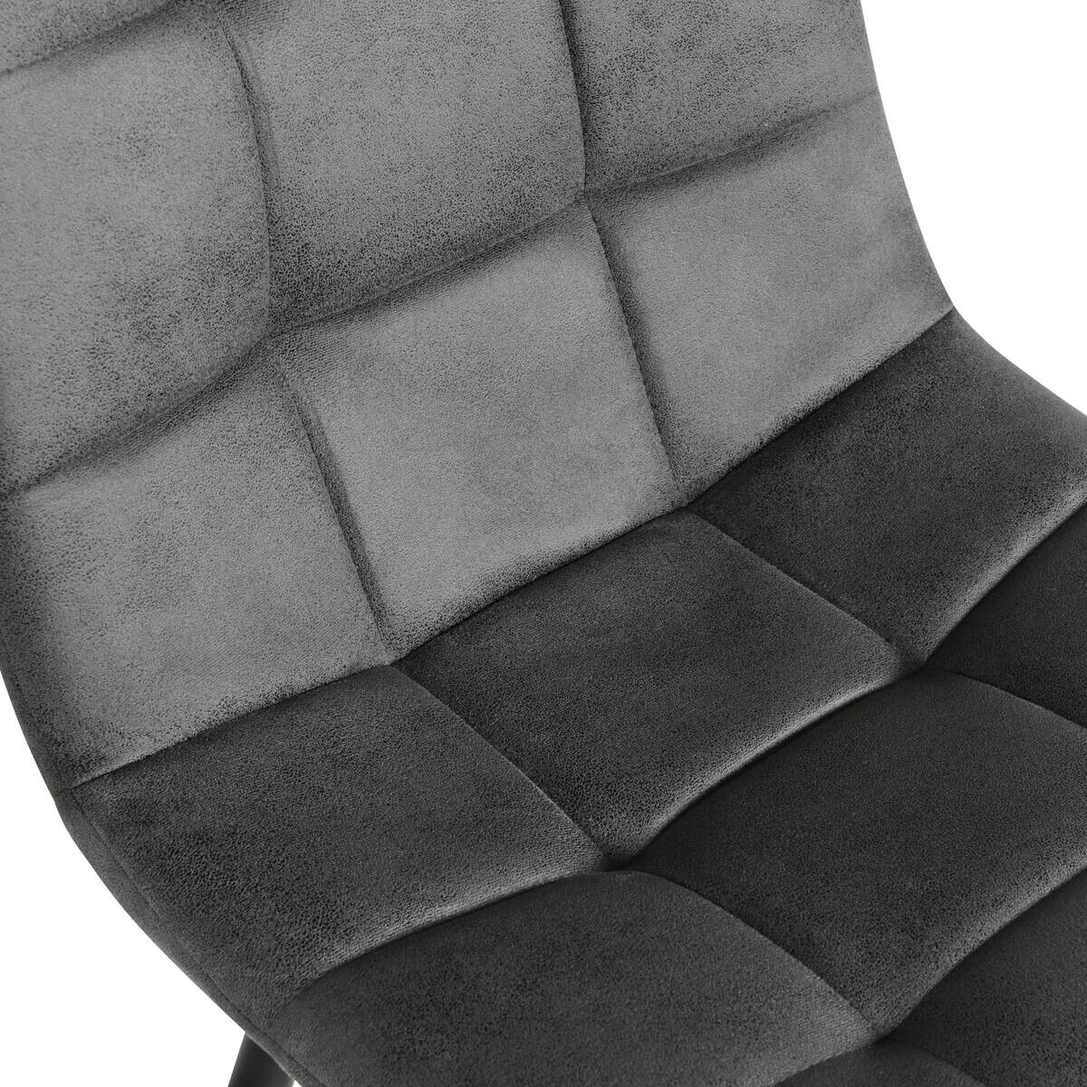 Stuhl Lech dunkelgrau Microfaser B/H/T: ca. 45x88x53,5 cm