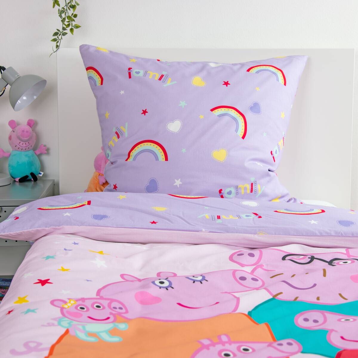 Baumwoll Bettwäsche Peppa Pig bunt Baumwolle