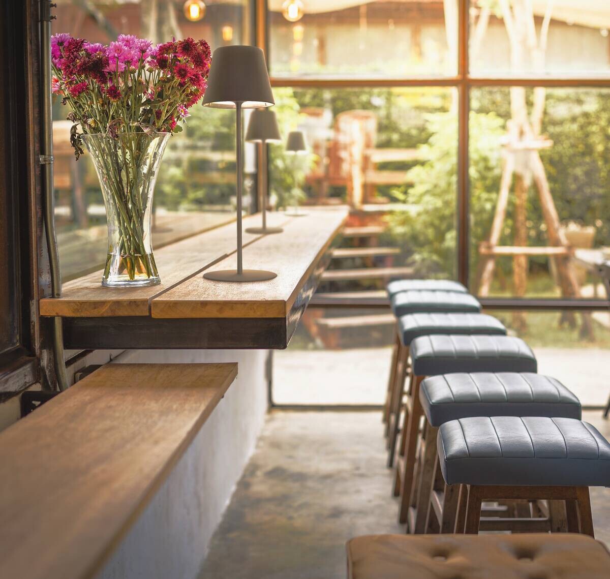 easy! by FHL Tischleuchte 850212 Cosenza grau Metall H/D: ca. 38x12 cm 1 Brennstellen