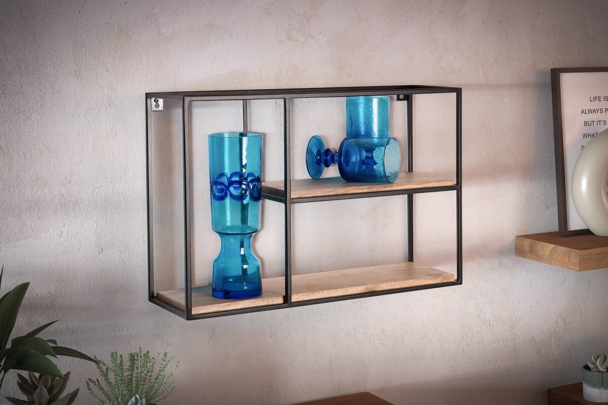 Wandregal schwarz B/H/T: ca. 60x40x18 cm Wandregal schwarz B/H/T: ca. 60x40x18 cm