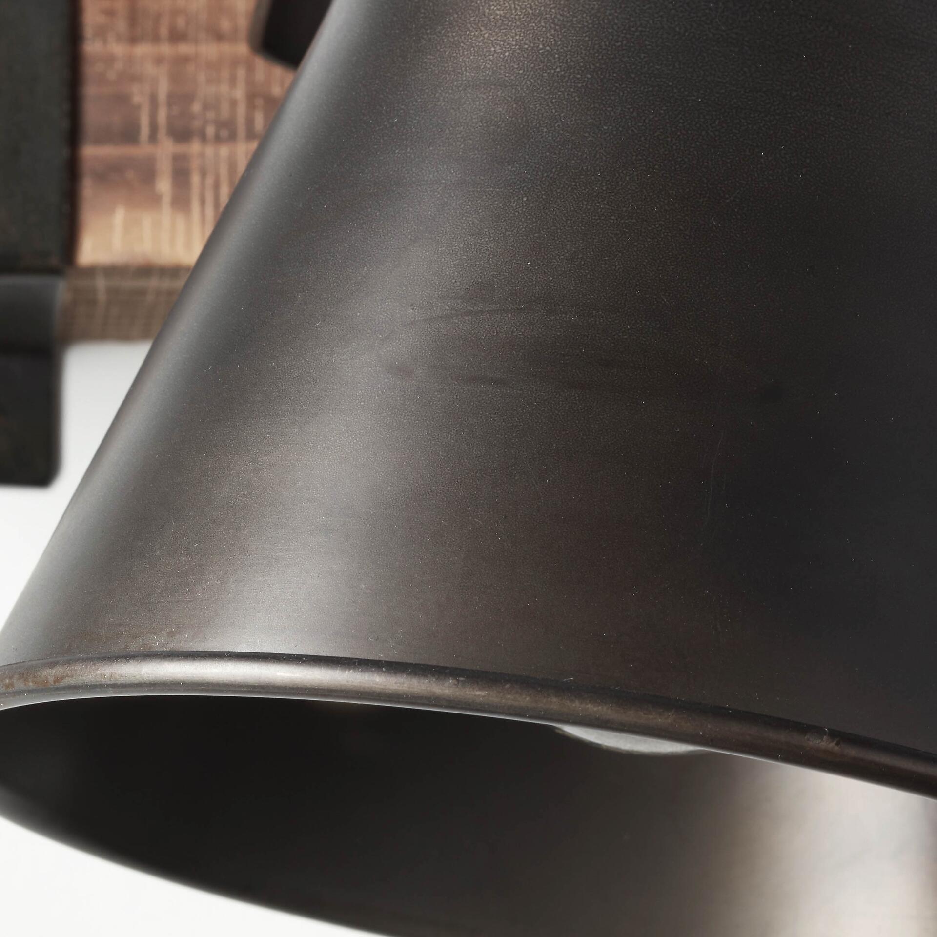 Brilliant Spot Plow schwarz braun Metall Holz B/H/T: ca. 17x24x25 cm E27 1 Brennstellen