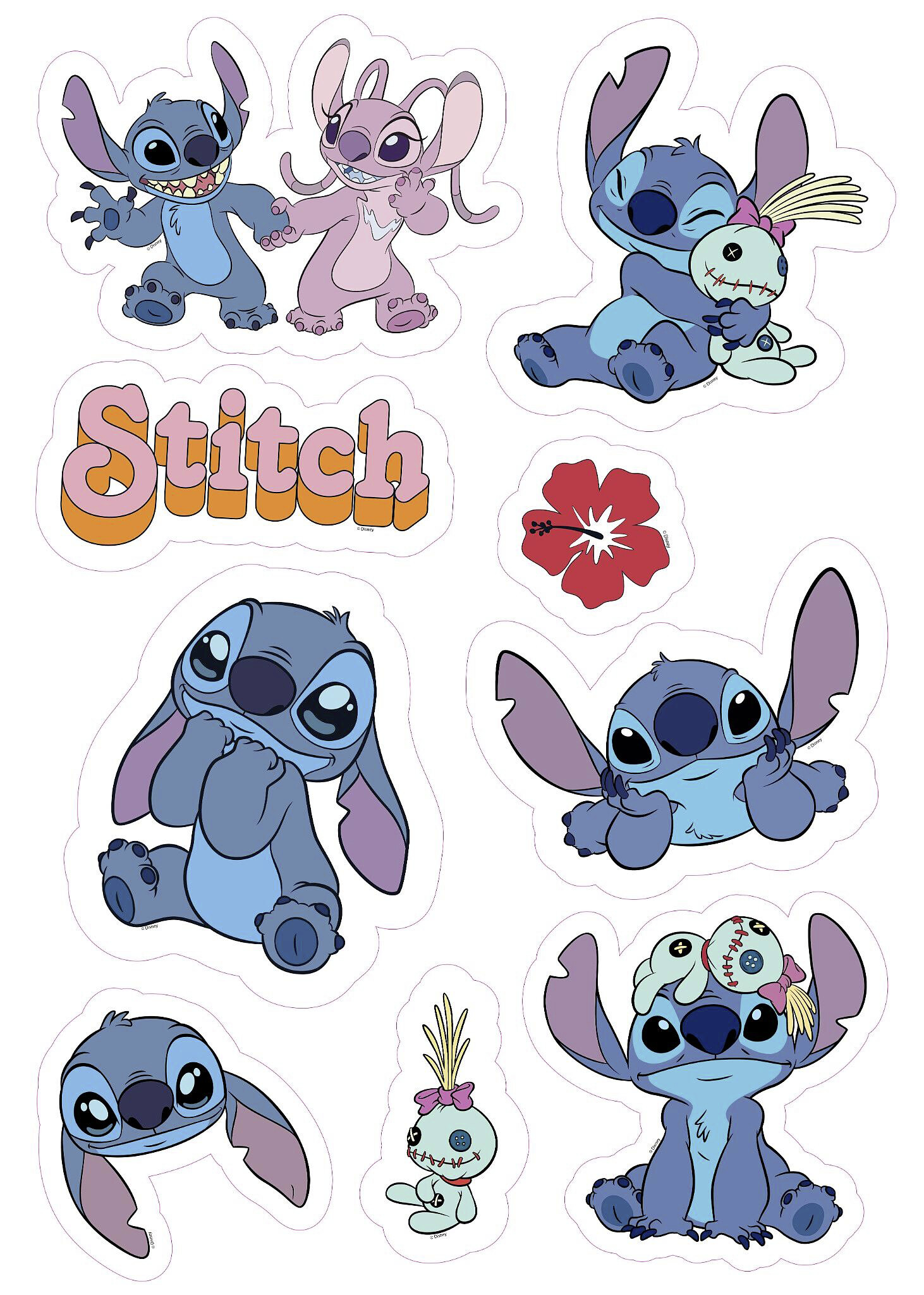 Wandsticker Lilo & Stitch B/L: ca. 50x70 cm